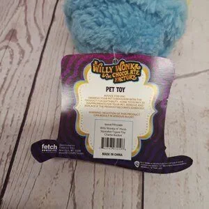 Willy Wonka Chocolate Factory Golden Ticket Boy Pet Toy Squeaker Plush Lot Of 2