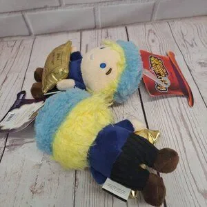 Willy Wonka Chocolate Factory Golden Ticket Boy Pet Toy Squeaker Plush Lot Of 2