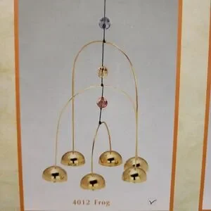 Wind Chime Cadona 90's Spring Frog Soft Bell Dings With Gem Embellishments