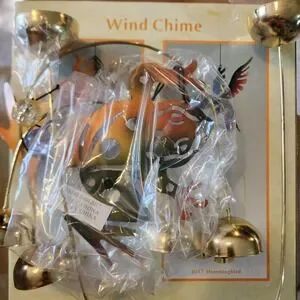 Wind Chime Cadona 90's Spring Frog Soft Bell Dings With Gem Embellishments