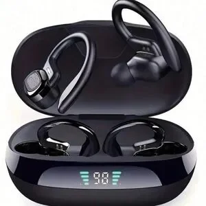 Wireless Black Earbuds with Charging Case