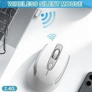 Wireless Computer Mouse 2.4G Ergonomic Optical Mouse 6 Buttons Silent With NIB