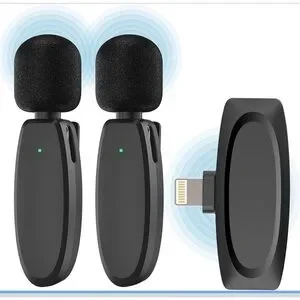 Wireless Lavalier Microphone for iPhone 48kHz for Streamers Podcasters