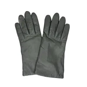Women’s Gray Leather Lined Gloves Size 7
