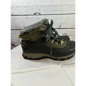 Women's Merrell Winterlude 6 Waterproof Winter Boots Black Green US 7