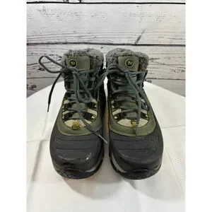 Women's Merrell Winterlude 6 Waterproof Winter Boots Black Green US 7