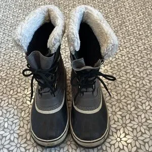 Women's Sorel Winter Carnival Waterproof Winter Boots In Shale Stone Size 8
