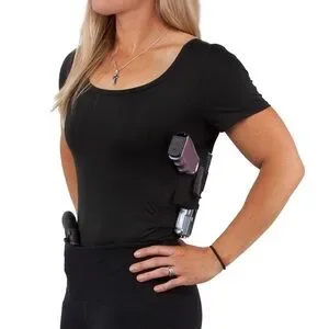 Womens Concealed Carry Executive Tee 2 sided conceal and carry top