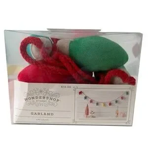 Wondershop at Target Velvet Christmas Light Bulb Garland Multicolor 6 Feet New