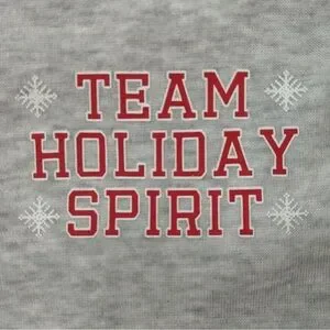 Wondershop Family Matching Cat “Team Holiday Spirit” Gray Pajamas Sweatshirt NEW