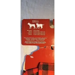 Wondershop Small Pet Buffalo Check Puffer Coat Dog Coat Cat Coat