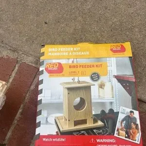Wooden Bird Feeder Kit - Natural Wood