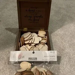 Wooden Hearts And Box
