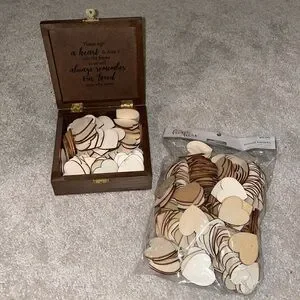Wooden Hearts and Box Wooden Hearts and Box