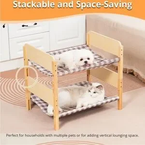 Wooden Pet Bed Stackable Adjustable For Small Animals (NWT)