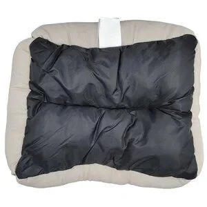 Woof Pet Bed Rectangular Plush 24" Grey & Black Polyester Fiber NEW
