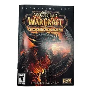 World Of Warcraft Cataclysm Expansion Set Video Computer Game PC Box Disc Manual