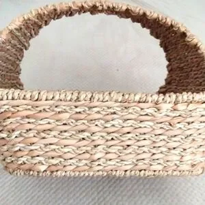 Woven Basket With Plush Cushion Pet Bed Excellent Condition