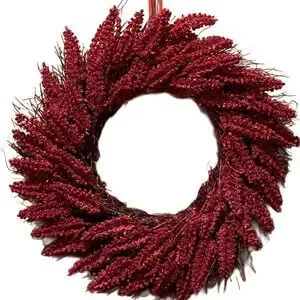 Wreath Red Sparkly Woven Holiday/Christmas Hanging Door Wreath