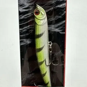 Xcalibur Perch Green 1/4 Oz Topwater Pencil Popper Fishing Lure New Discontinued