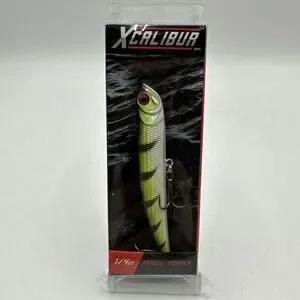 Xcalibur Perch Green 1/4 oz Topwater Pencil Popper Fishing Lure New Discontinued