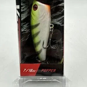 Xcalibur Perch Green 7/16 Oz Topwater Popper Fishing Lure New Discontinued