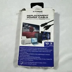 Xtreme Home Theater Replacement Power Cable Black 10 FT Open Box