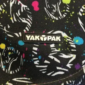 Yak Pak Crossbody Messenger Bag Peace Signs Multicolored Waterproof Canvas