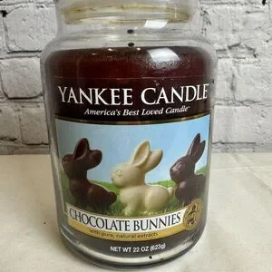 YANKEE CANDLE CHOCOLATE BUNNIES CANDLE 22OZ Best Loved Candles TESTED WICK