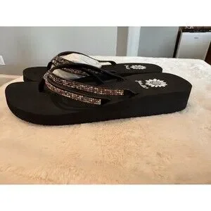Yellow Box Women’s Flip Flops - Katleen Purple Multi - 7.5M New