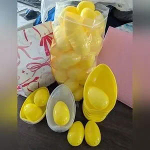 Yellow Plastic Easter Eggs