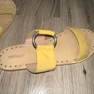 Yellow TopShop Medal Sandals - Size Women’s 39 / 8.5