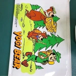 Yogi Bear Pencil Case Boo Boo Ranger Smith Graphic Vintage 1991 Hanna Barbera
