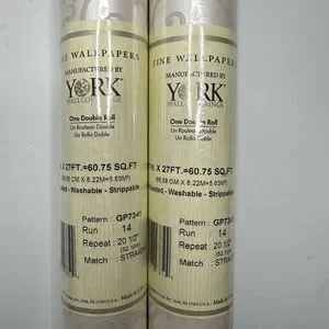 York Wall Coverings Pre-pasted Wallpaper GP7341 2 Double Rolls Elegant