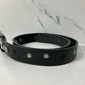 Youth Girls LEVI’S Black Leather Embroidered Belt