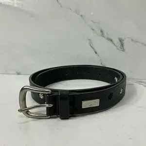 Youth Girls LEVI’S Black Leather Embroidered Belt