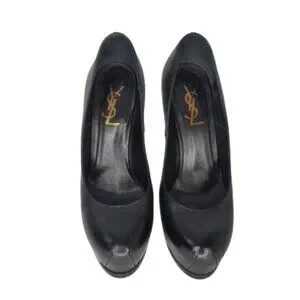 Yves Saint Laurent Tribtoo Pebbled Leather Platform Pumps