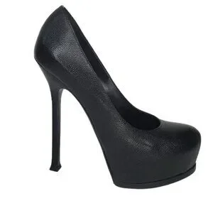 Yves Saint Laurent Tribtoo Pebbled Leather Platform Pumps