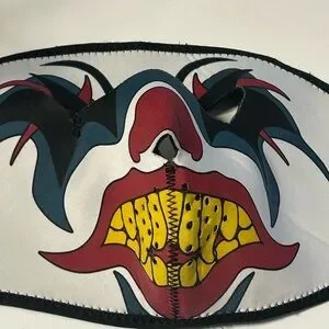 Zan Black And White Face Mask Headgear Motorcycle Evil Clown Joker Face