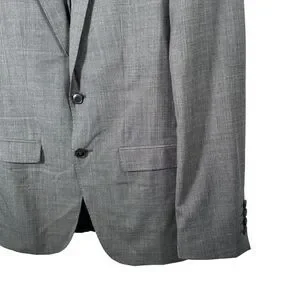 Zara Man Grey 100% Wool Blazer Sport Coat Two Button Career Work Mens 40