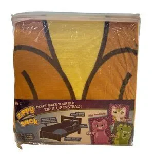 Zippy Sack Dog Puppy Fleece Bed Spread Comforter With Zipper Kids Full Size NEW