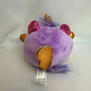 Zuru RAINBOCORNS Purple Gold Plush Stuffed Unicorn GOLD Horn Sparkle Heart