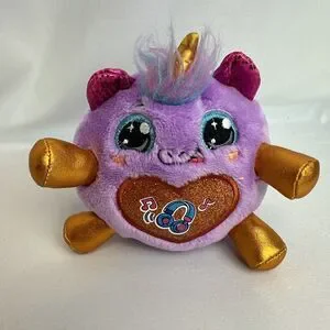 Zuru RAINBOCORNS Purple Gold Plush Stuffed Unicorn GOLD Horn Sparkle Heart